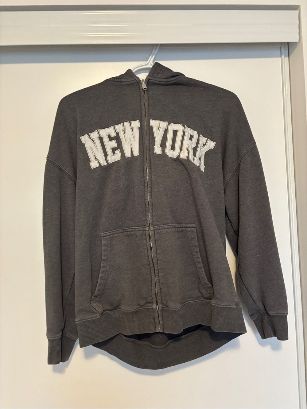 Garage Charcoal Gray "New York" Zip-Up Hoodie